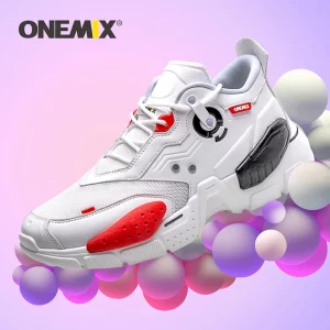 ONEMIX Unisex Sneakers Leather Running Shoes