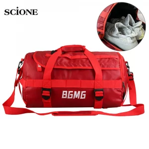 Fitness Leather Bag Travel Durable Handbag Training Sport Bags